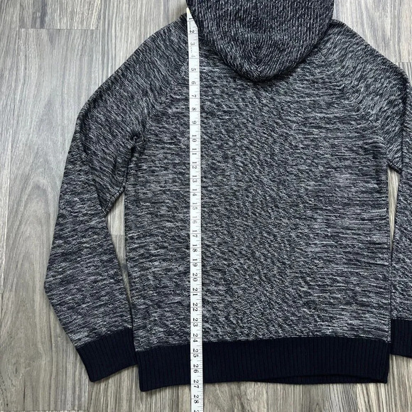 Trash Noveau Cowl Neck Hooded Knit Sweater Dark Gray & Black Size Medium NWOT - Picture 6 of 6